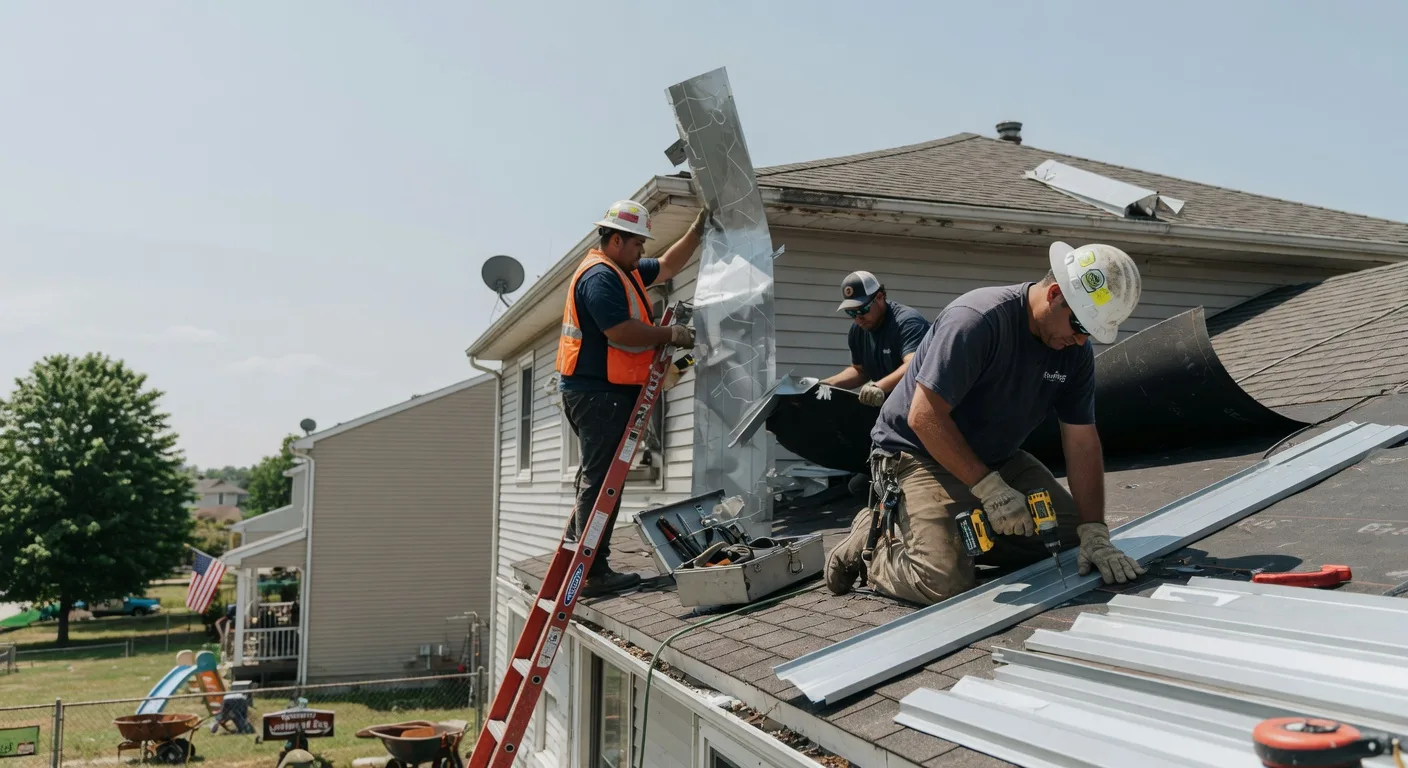 Storm Damage Metal Roof Repair in Toledo, IA
